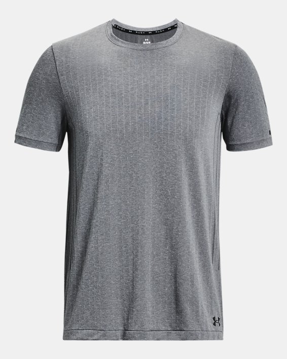 Men's UA RUSH™ Seamless Short Sleeve in Gray image number 4